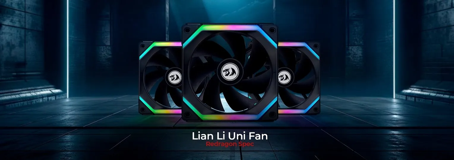 Kit Fan Com 3 Unidades Lian Li Uni Fan Redragon Spec 120mm ARGB