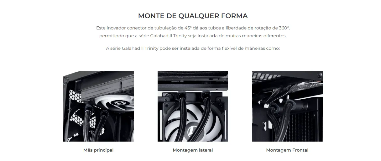 Water Cooler Lian Li Galahad II Trinity 360mm ARGB IntelAMD Black