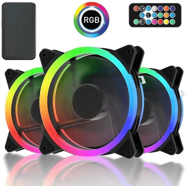 Kit Fan 3X 120MM Cooler Liketec Lighter RGB Controle Remoto e Controladora Alligator Shop