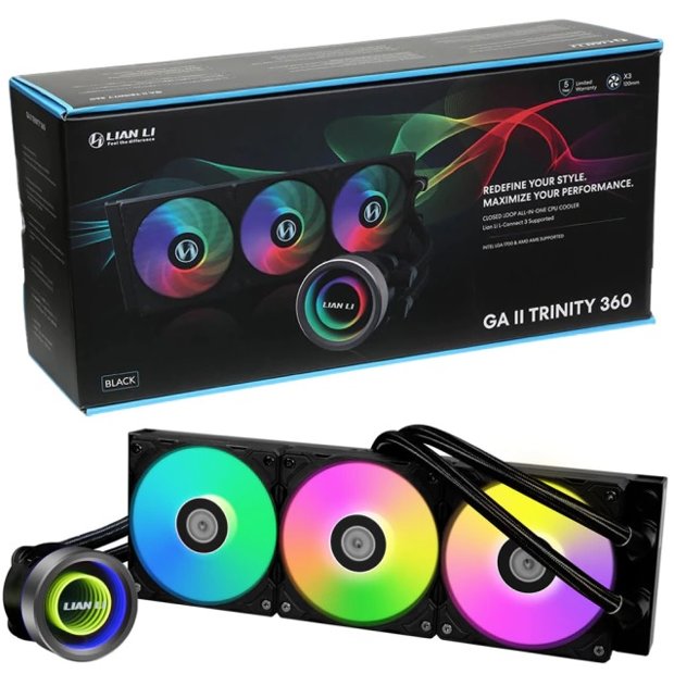 Water Cooler Lian Li Galahad II Trinity 360mm ARGB IntelAMD Black