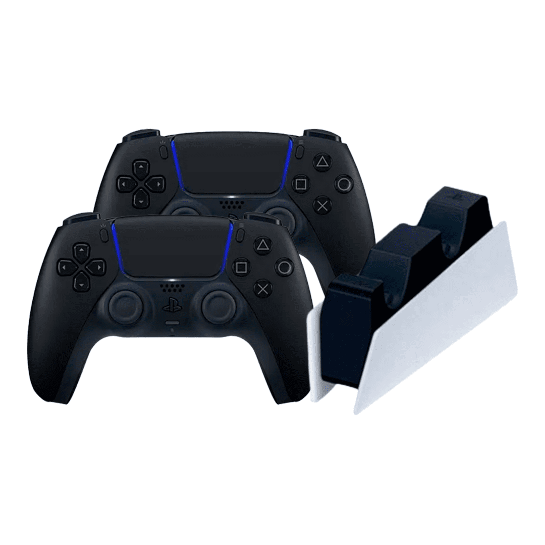 Controle PS5 Dualsense Midnight Black, Gatilhos Adaptáveis