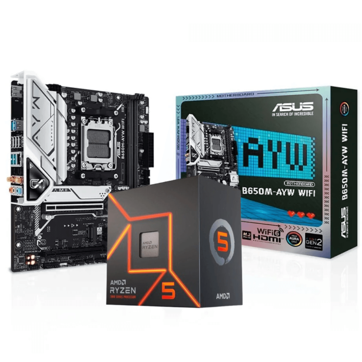 Kit Upgrade AMD Ryzen 7 5700X / Placa Mãe Gigabyte B550M Aorus