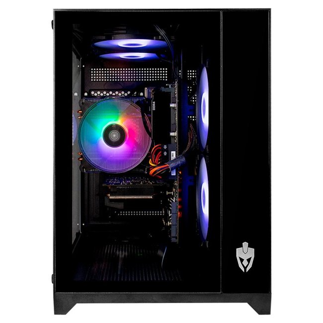 Gabinete Gamer Evolut Acqua Mid Tower M-ATX eITX Lateral e Frente em Vidro Temperado 5x Cooler Fan EG818