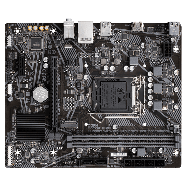 Placa Mãe Gigabyte H510M K V2 Chipset H510 Intel LGA 1200 MATX DDR4