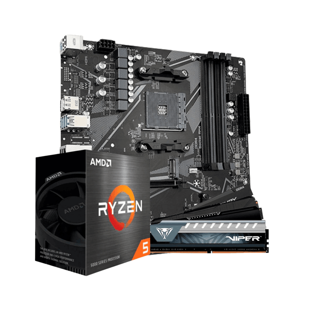 Kit Upgrade AMD Ryzen 5 5600G Placa Mãe B550M DDR4 Memoria RAM 