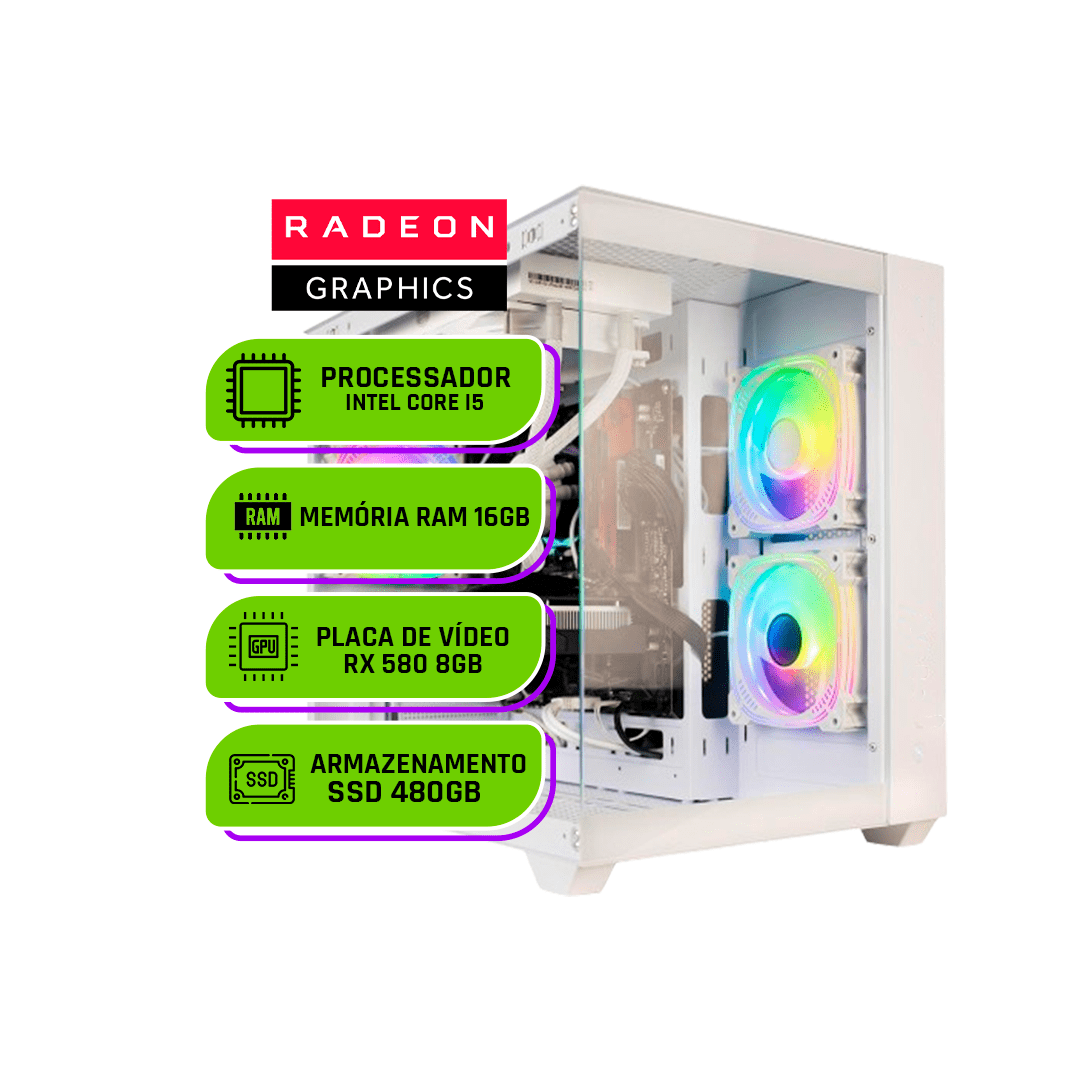 PC Gamer Alligator Shop Intel Core i7 3770, Radeon RX 580