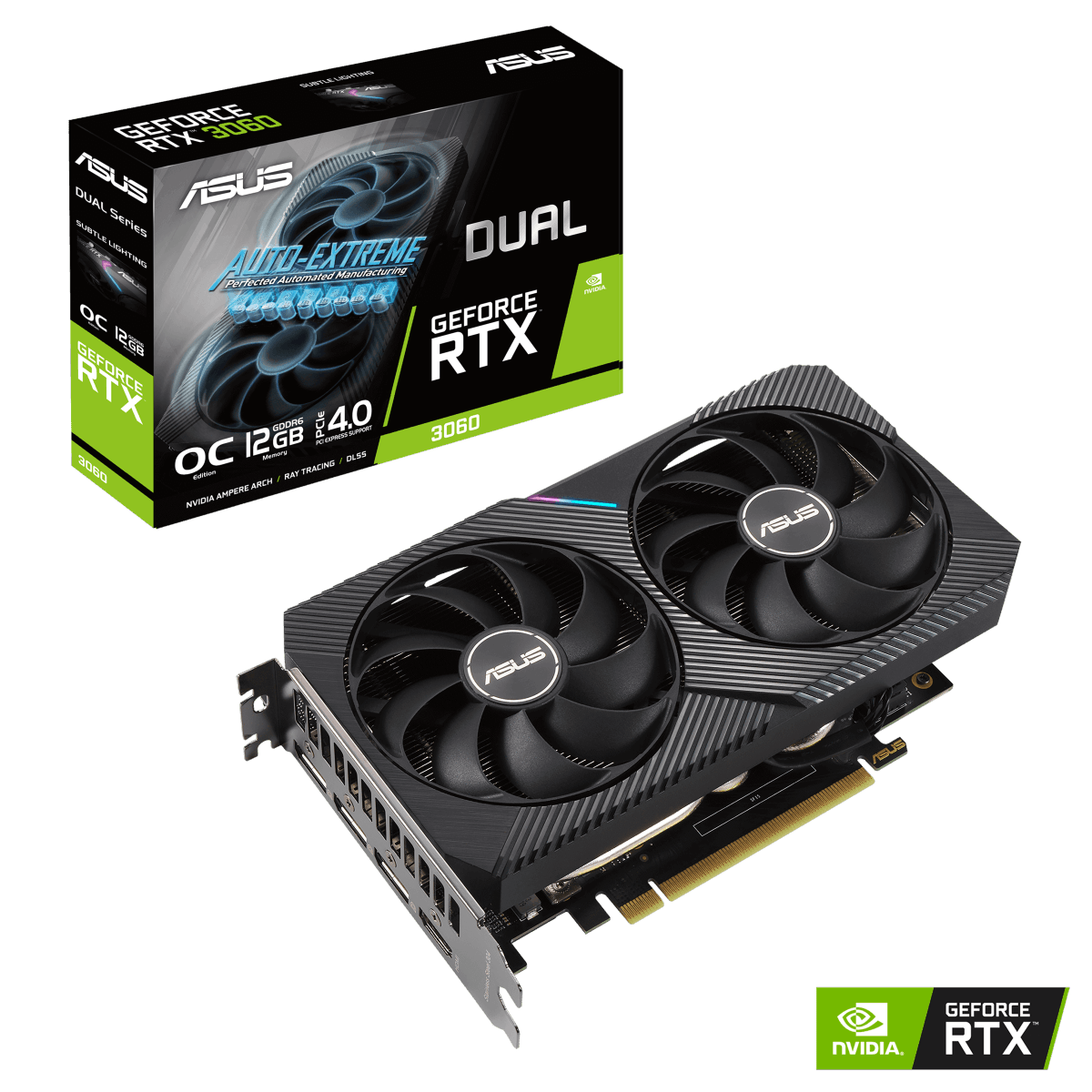 Placa de Vídeo Asus GeForce RTX 3060 OC 12GB GDDR6 192bit DUAL