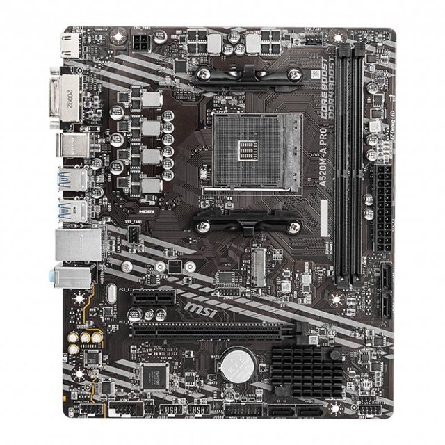 Placa Mae MSI A520M-A PRO DDR4 Socket AMD m-ATX Chipset AMD A520 A520M-A PRO