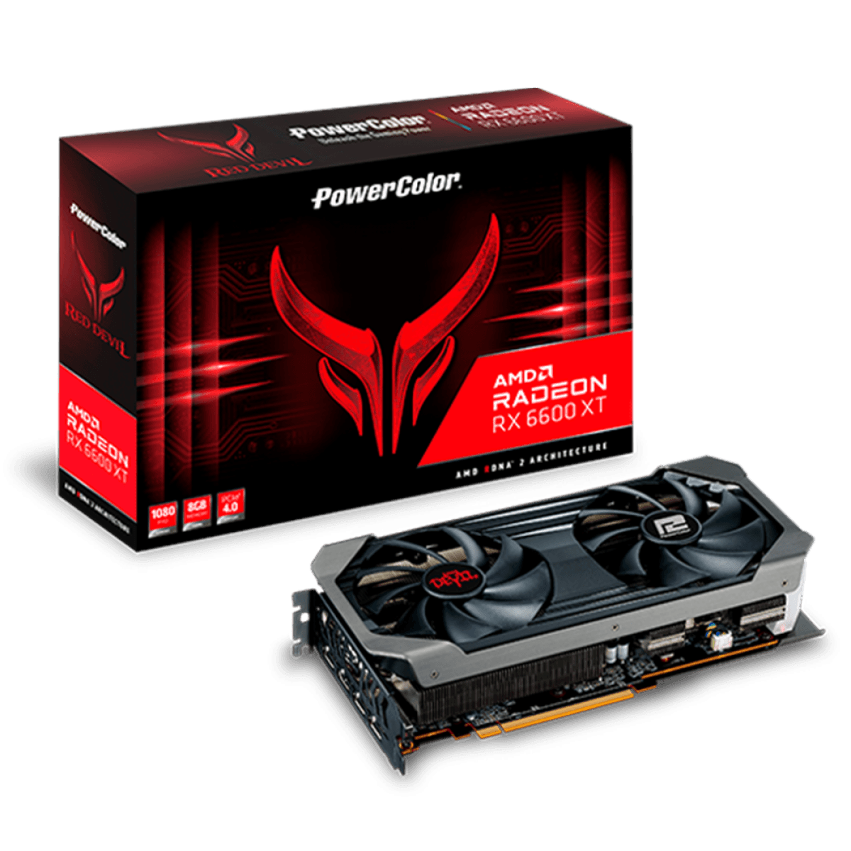 Placa de Vídeo PowerColor Radeon RX 6600 XT Red Devil 8GB GDDR6