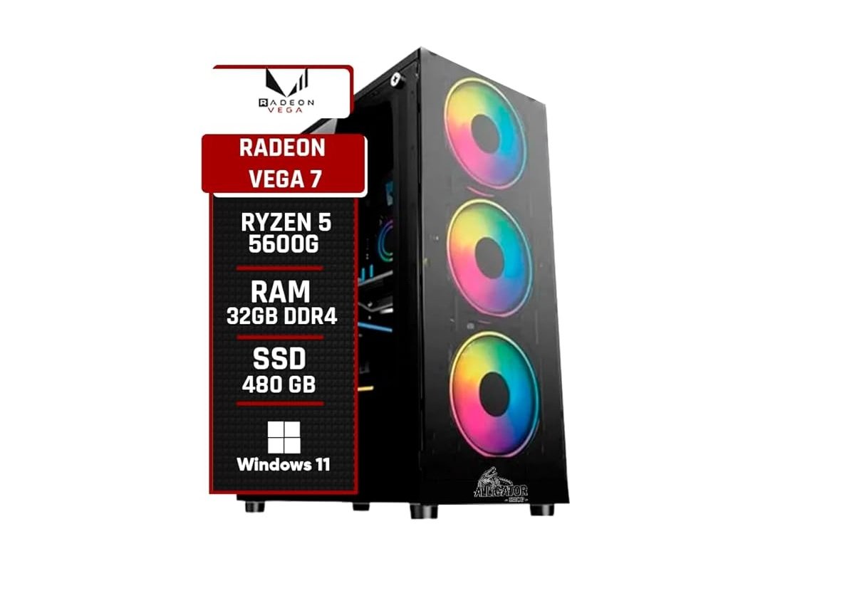 CPU Ryzen5 5600G + 32GB DDR4-3200 #13 PROCESSADOR AMD RYZEN 5 5600 3.5GHz (TURBO 4.4GHz) 32MB CACHE AM4