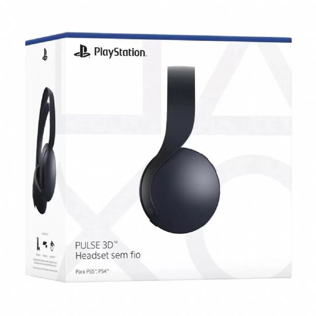 Headset sem Fio Sony Pulse 3D Adaptador Sem Fio USB PS4 e PS5 Midnight Preto CFIZWH1R01