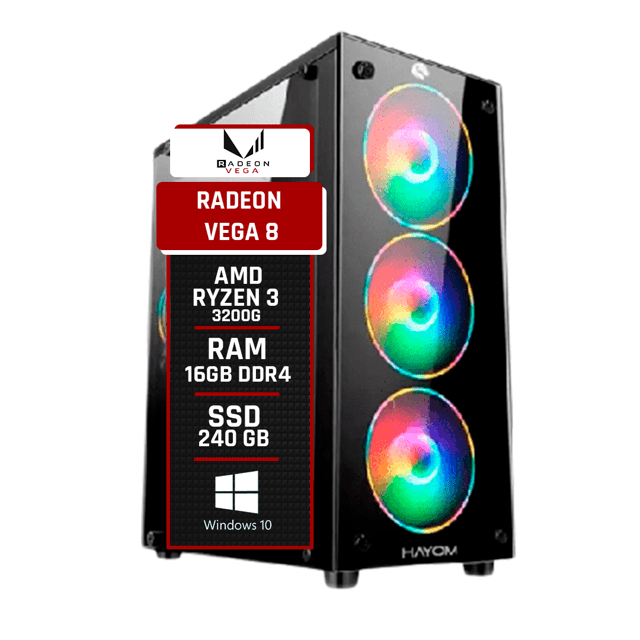 PC Gamer Pichau Rawson II, Ryzen 3 3200G, Memória de 16GB DDR4