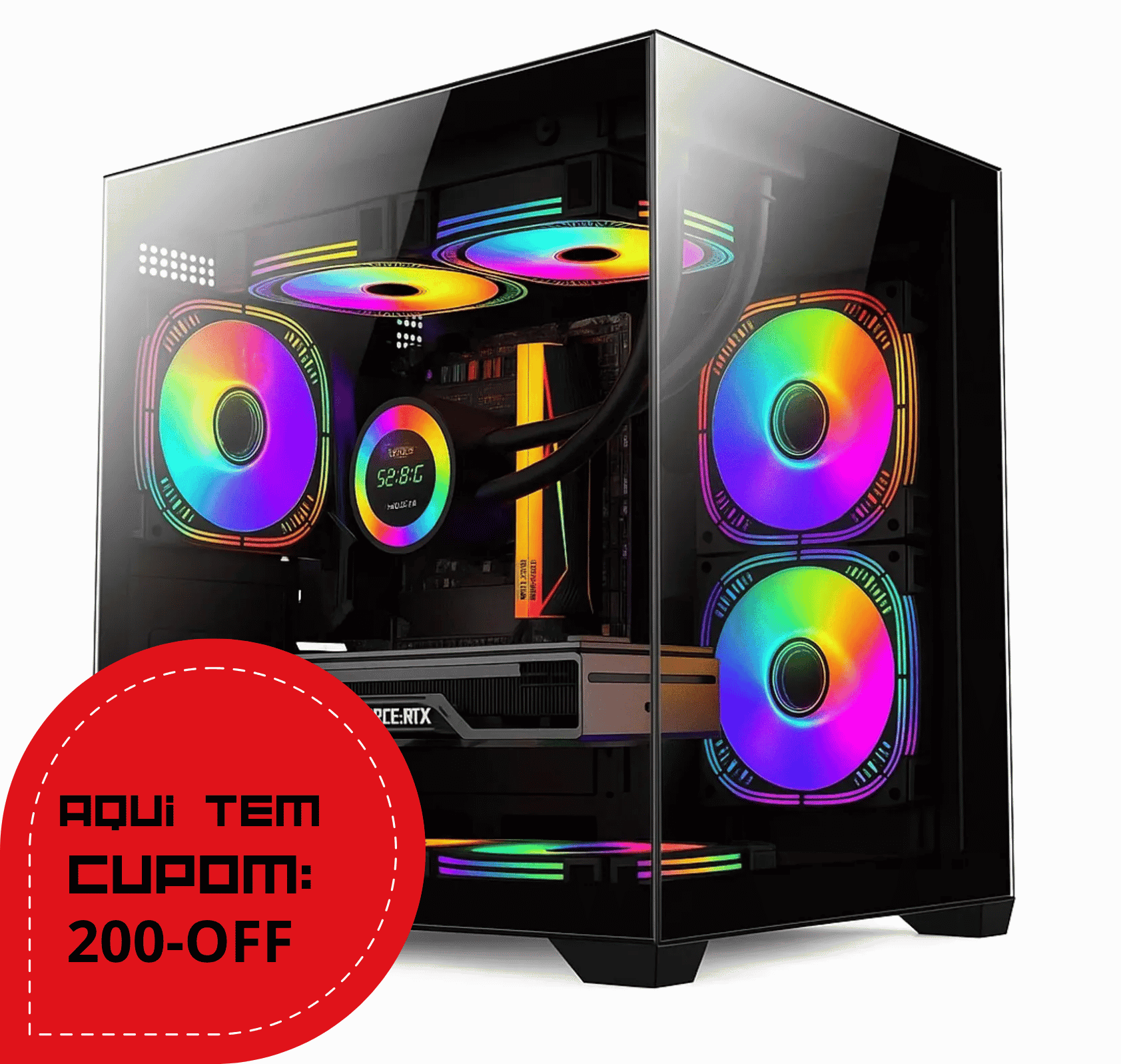 PC Gamer ARVEX AMD Ryzen 5 5500, Radeon RX 580 8GB, Memória 16GB