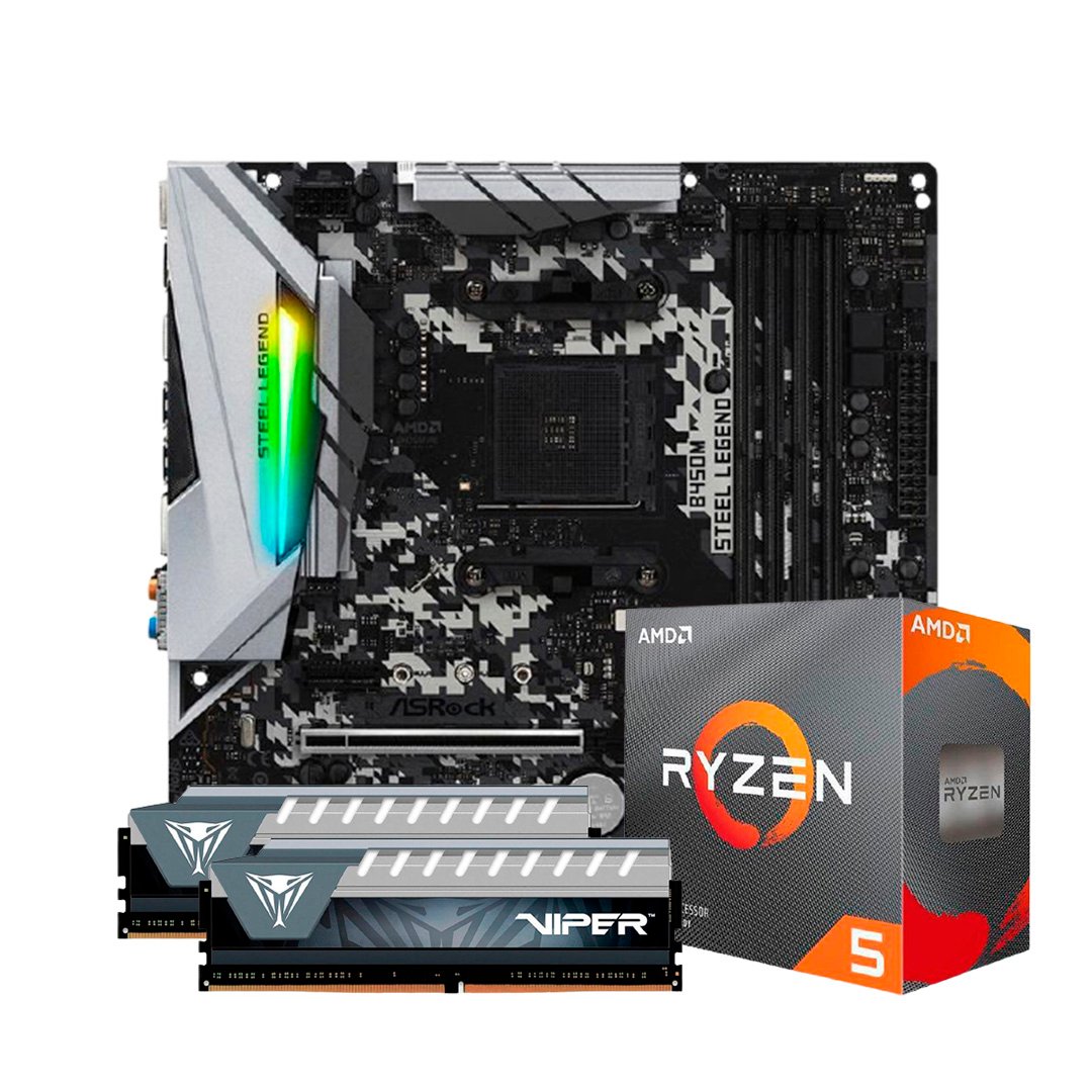 Kit Upgrade AMD Ryzen 5 3600 / Placa Mae Asrock B450M Steel Legend