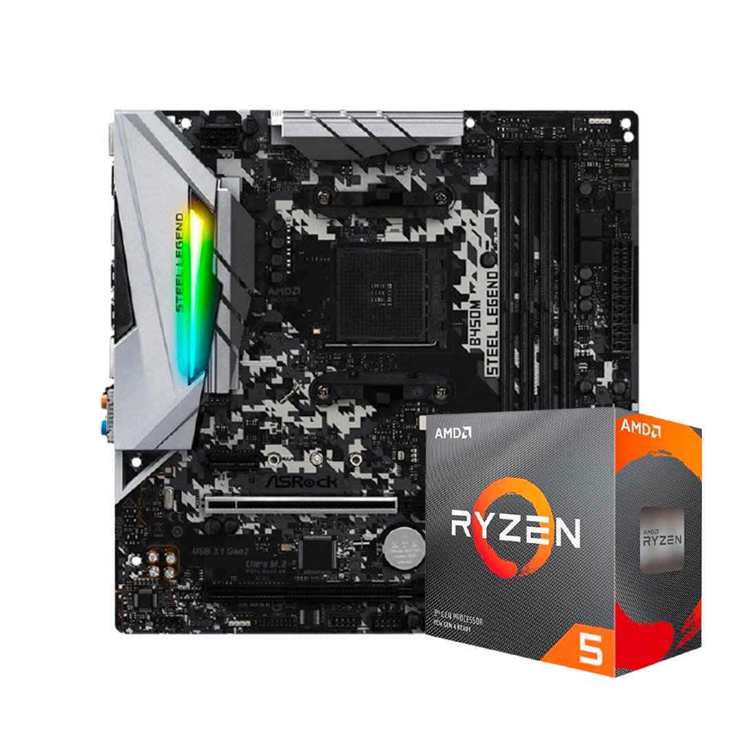 Motherboard Asrock B450m Steel Legend Amd Ryzen 3600 Asrock B450