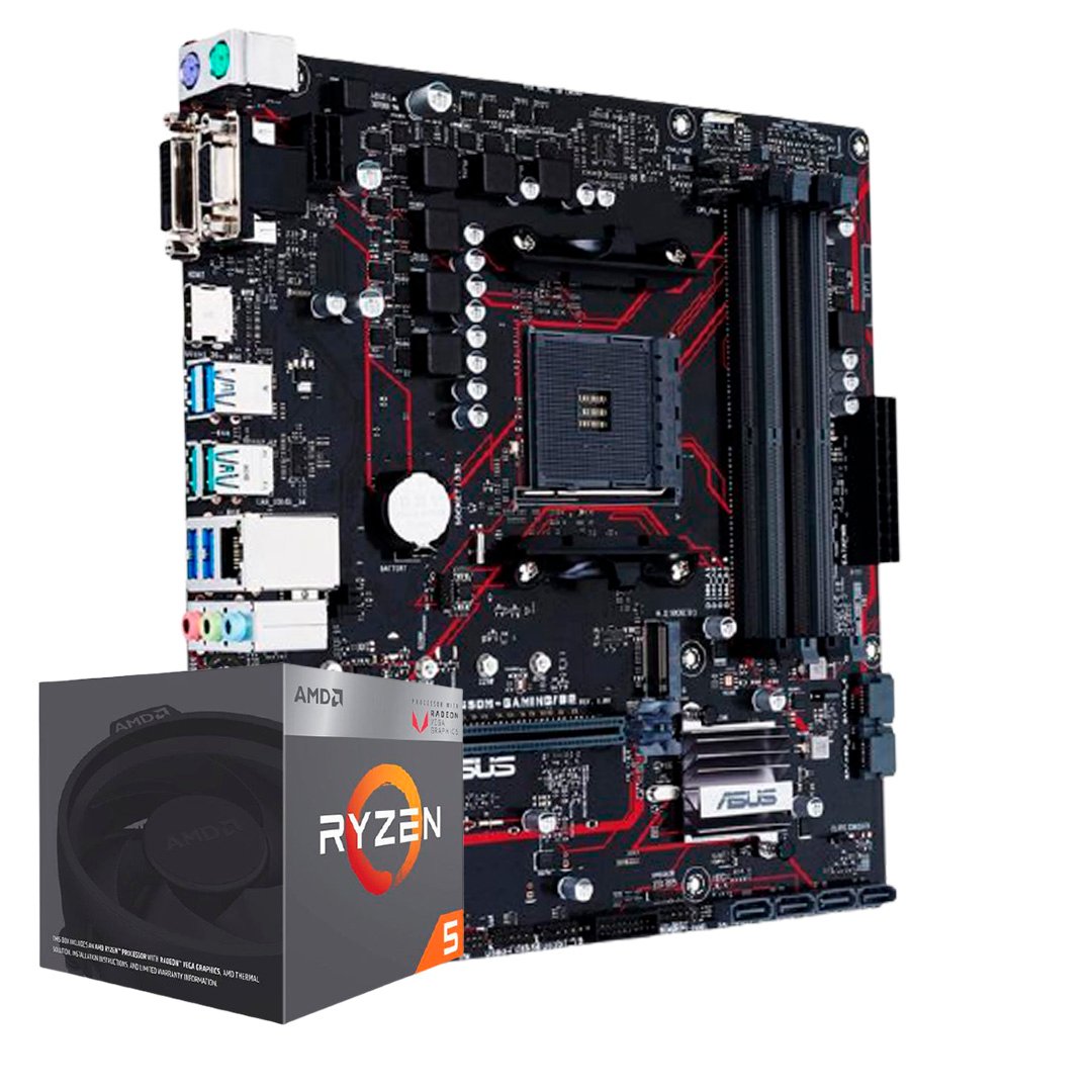 Kit Upgrade AMD Ryzen 5 2400G / Placa Mae Asus Prime B450M Gaming