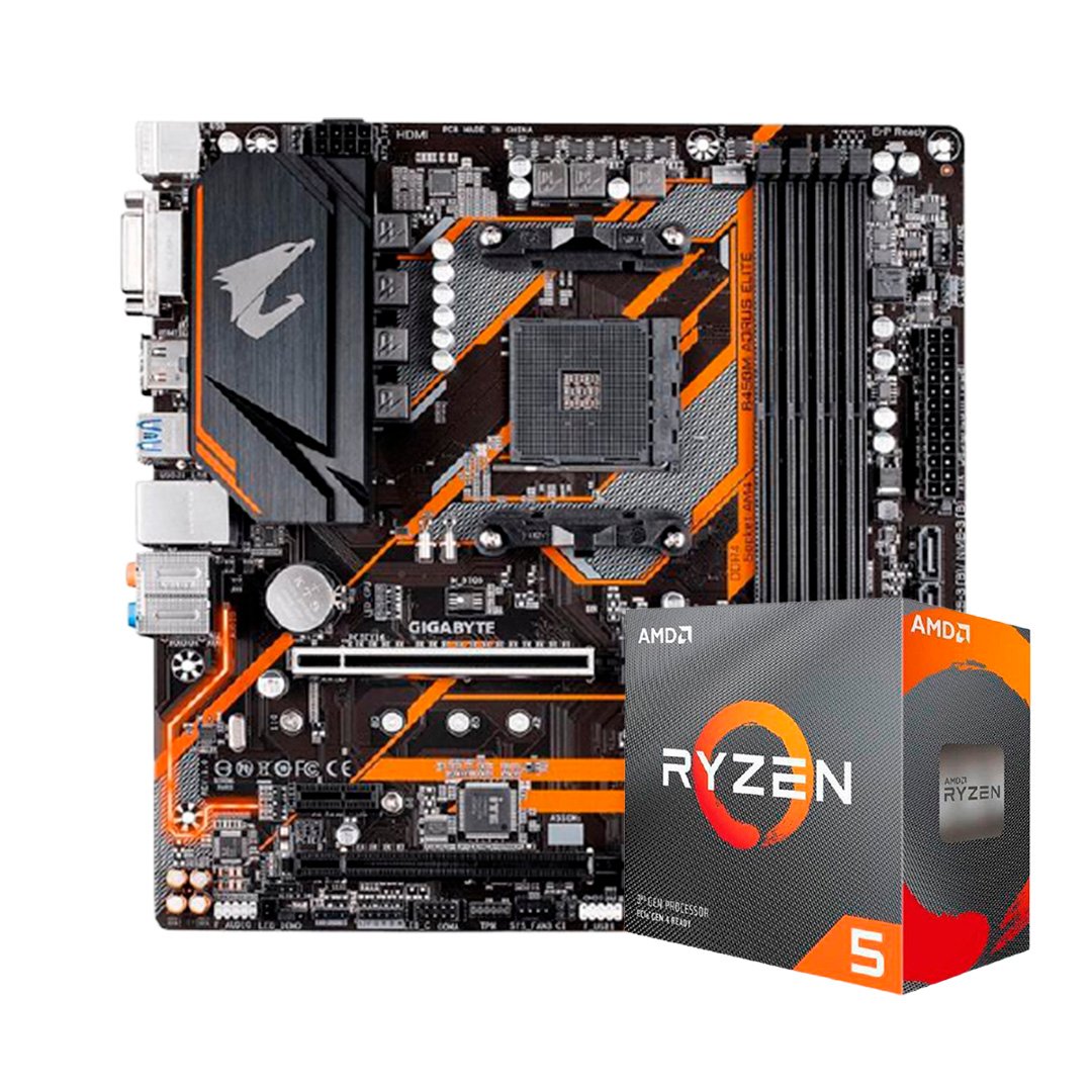 Kit Upgrade AMD Ryzen 5 3600 / Placa Mae Gigabyte B450M Aorus
