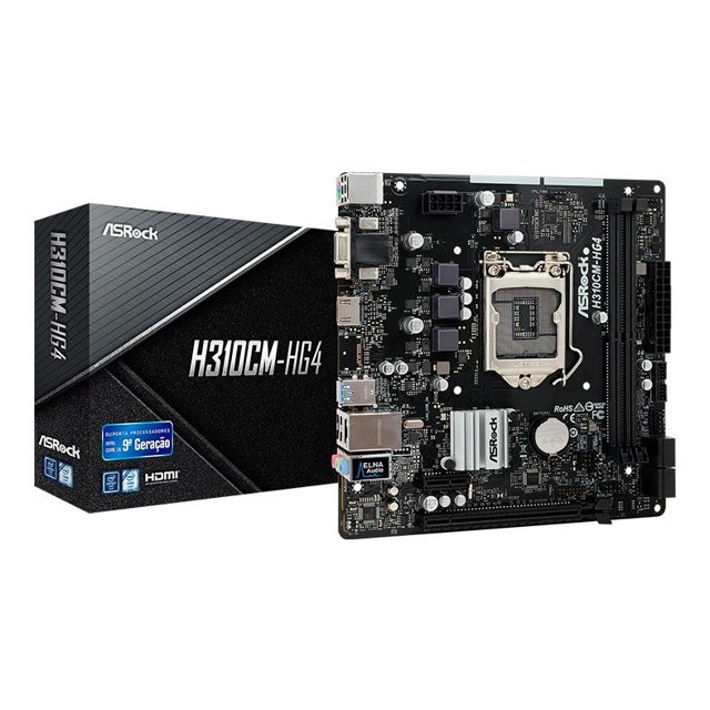 Asrock H310cm Hg4 Placa Mãe ASRock Chipset H310 Intel LGA 1151