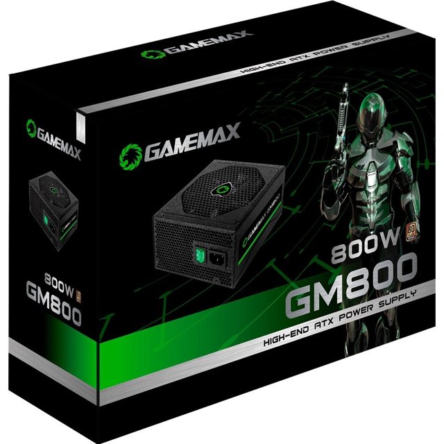 Fonte Gamemax 800W / ATX / 50-60hz - Preto (GM-800) no Paraguai - Atacado  Games - Paraguay
