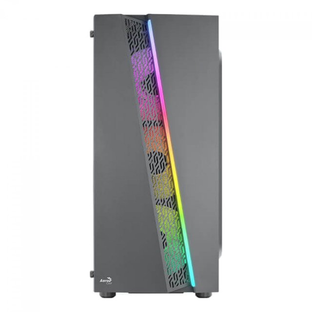 Gabinete Gamer Aerocool Blade RGB Mid Tower Vidro Temperado Black ATX Sem Fonte Com 4 Fans