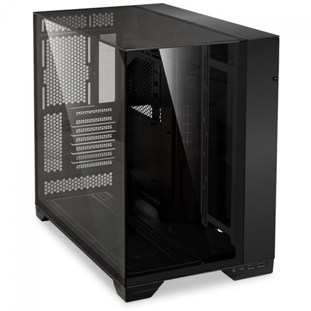 Gabinete Gamer Lian Li O11 Vision Mid Tower Vidro Temperado E-ATX Black Sem Fonte Sem Fan O11VX BLACK