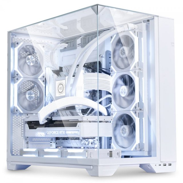 Gabinete Gamer Lian Li O11 Vision Mid Tower Vidro Temperado E-ATX White Sem Fonte Sem Fan O11VW WHITE