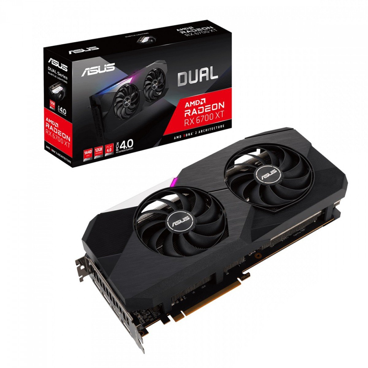 Placa de Vídeo Asus Radeon RX 6700 XT Dual 12GB GDDR6 FSR Ray