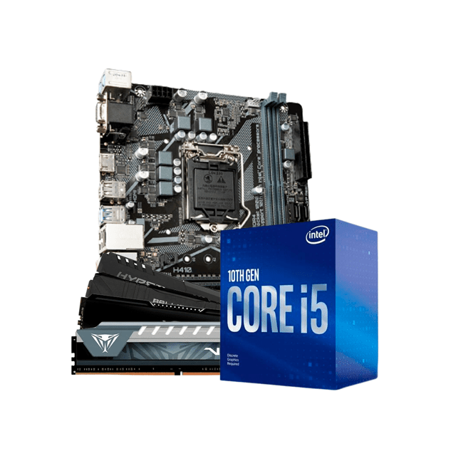 Kit Upgrade Intel Core i5 10400F Placa Mãe H410M DDR4 Memória RAM 8GB DDR4