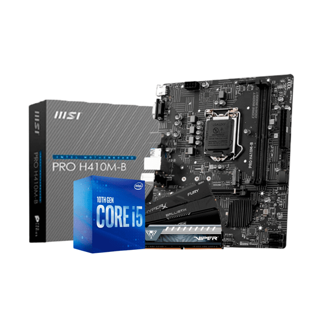 Kit Upgrade i5 10400F/ Placa Mãe MSI PRO H410M-B/ Memoria Ram 8GB