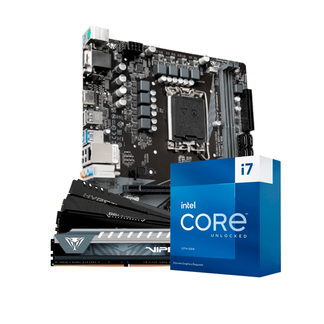 Kit Upgrade Intel Core i7 13700K Placa Mãe H610M DDR4 Memória RAM 8GB 3200  MHz