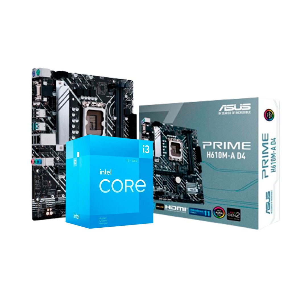 Kit Upgrade Intel i3 12100F / Placa Mãe Asus Prime H610M-E DDR4 ...
