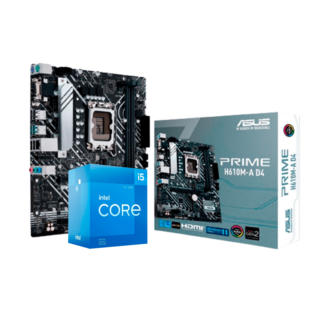 Kit Upgrade Intel i5 12400F / Placa mãe Asus Prime H610M-E