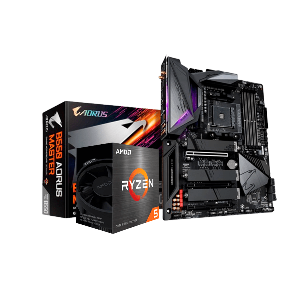 Kit Upgrade AMD Ryzen 5 5600 / Placa Mãe Gigabyte B550 Aorus