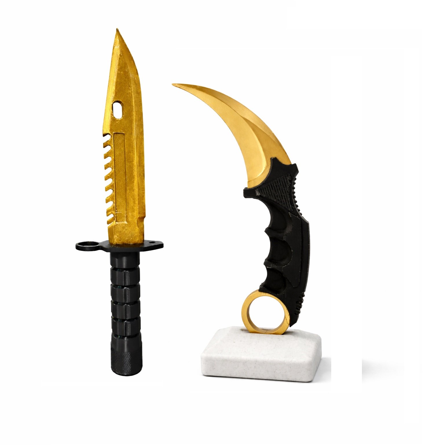 Kit Faca Karambit e Bayoneta CS-2 Decorativo Vermelha Itens Gamer para ...
