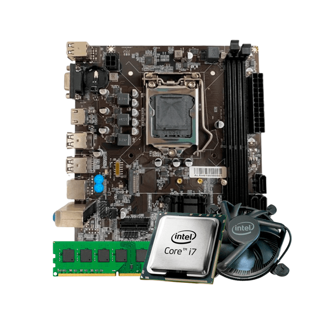 Kit Intel Processador i7 3770, Placa Mãe H61 1155, Memória RAM 8GB DDR3