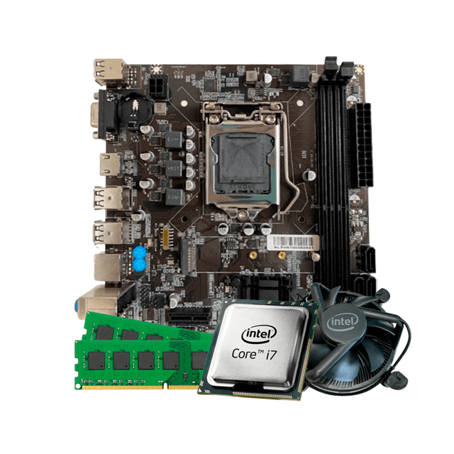 Kit Intel Processador i7 3770, Placa Mãe H61 1155, Memória RAM 16GB DDR3
