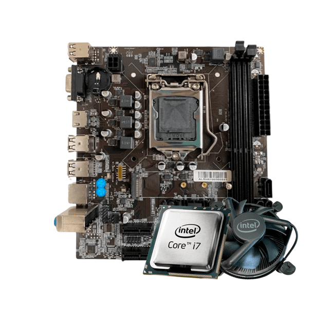 Kit Intel Processador i7 3770, Placa Mãe H61 1155