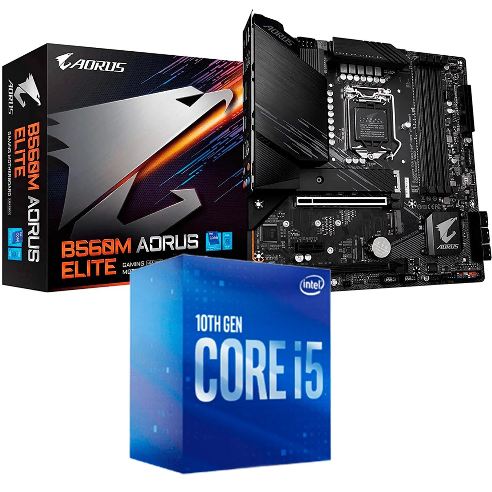 Kit Upgrade Intel Core i5 10400 Placa Mãe Gigabyte B560M Aorus