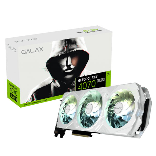 Placa de Video Galax GeForce RTX 4070 SUPER EX Gamer White 1-Click OC 12GB GDDR6X 192 bit 47UOM7MD7KWE