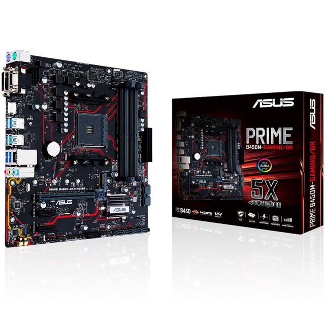 Placa Mae Asus Prime B450M-Gaming/BR DDR4 Socket AM4 Chipset AMD B450 -  Alligator Shop