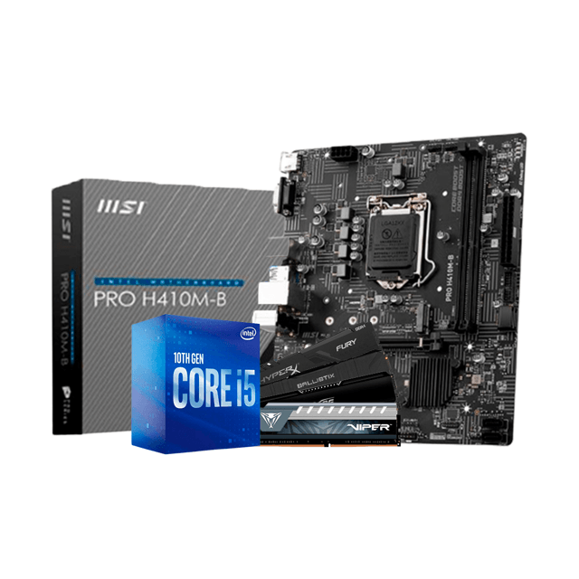Kit Upgrade i5 10400F/ Placa Mãe MSI PRO H410M-B/ Memoria Ram 16GB
