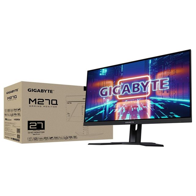 Monitor Gamer Gigabyte 27'' QHD HDMI/Displayport 170Hz 0.5 MS Altura e Angula Ajustável KVM M27Q-SA