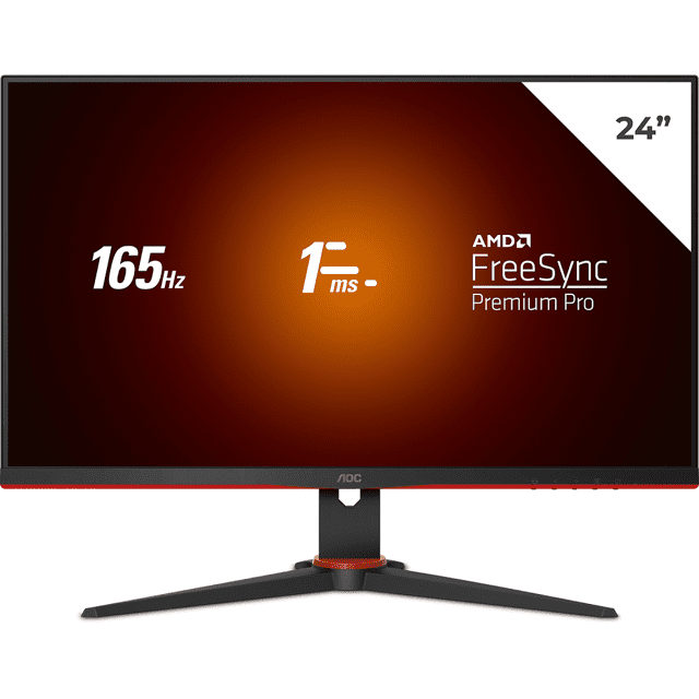 Monitor AOC Gamer Viper 24" Polegadas Full HD VA Vesa 165Hz FreeSync HDMI Display Port 24G2SE