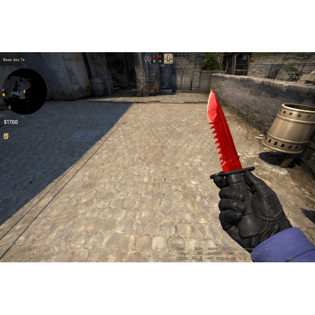 Kit Faca Karambit e Bayoneta CS-2 Decorativo Vermelha Itens Gamer para ...