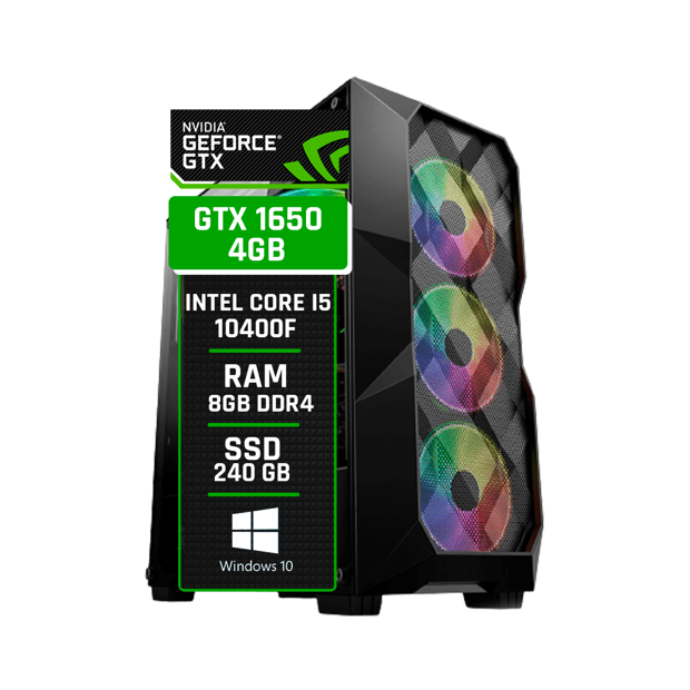PC Gamer Intel Core i5 10400F / GeForce GTX 1650 4GB / Memória 8GB