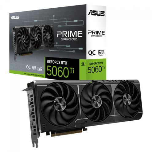 Alligator Shop Placa de Vídeo Asus Prime NVIDIA GeForce RTX 5060 Ti OC, 16GB, GDDR7, DLSS, Ray Tracing, PRIME-RTX5060TI-O16G image