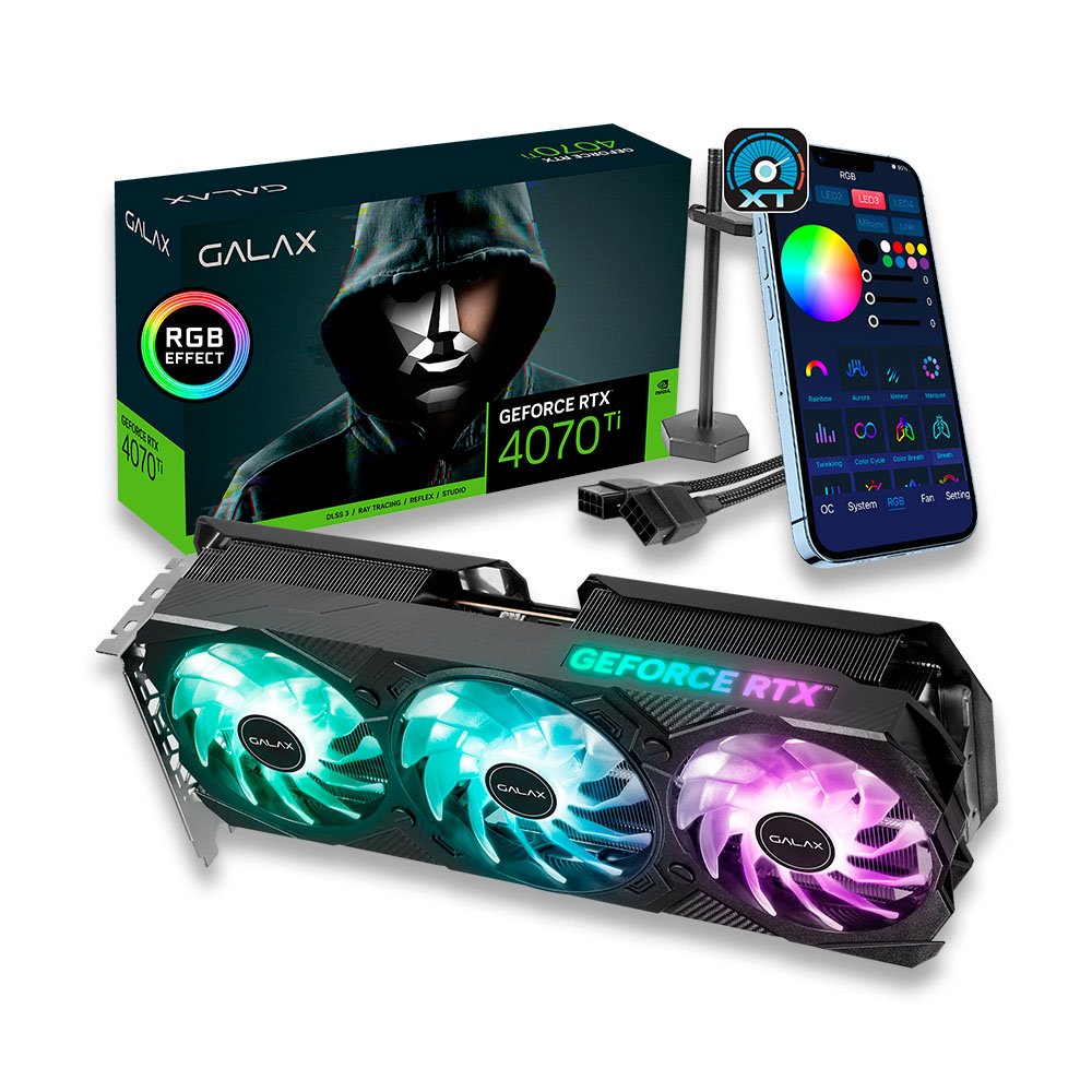 Placa de Video Galax GeForce RTX 4070 Ti EX Gamer 1-Click OC V2