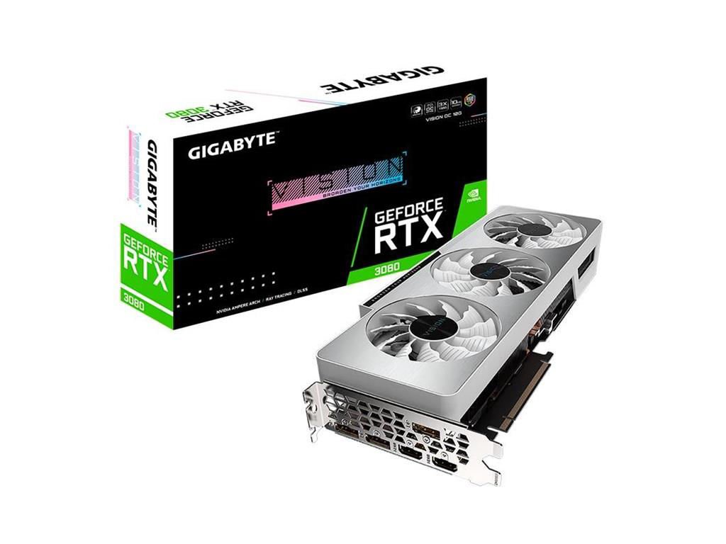 Placa de Vídeo Gigabyte Geforce RTX 3080 VISION OC LHR 10GB GDDR6X