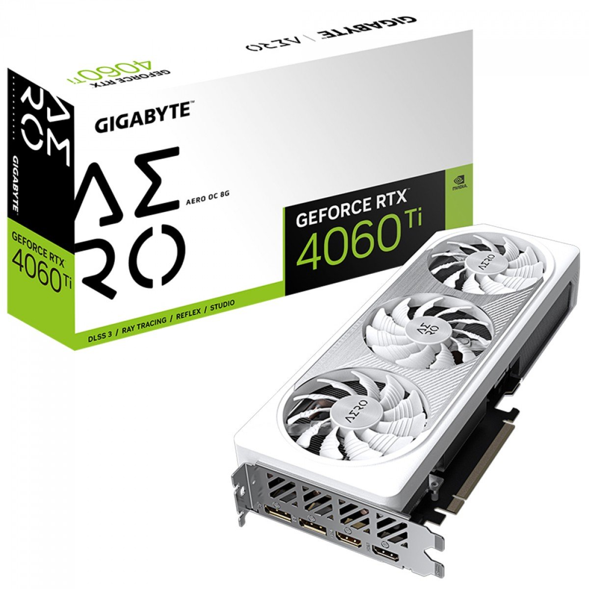 Placa de Vídeo Gigabyte NVIDIA GeForce RTX 4060 Ti AERO OC 8GB
