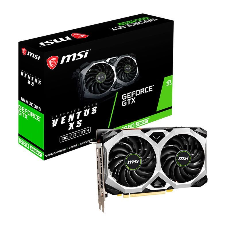 y*す様 極美品 MSI GTX 1660 SUPER AERO 箱付 未分解 Placa de Vídeo MSI NVIDIA GeForce GTX 1660 SUPER Ventus XS OC 6GB
